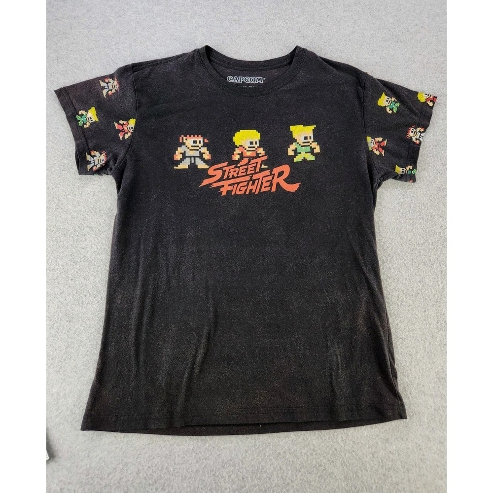 Capom Street Fighter T-Shirt Mens Size Large Vtg Video‎ Game Retro Arcade Atari